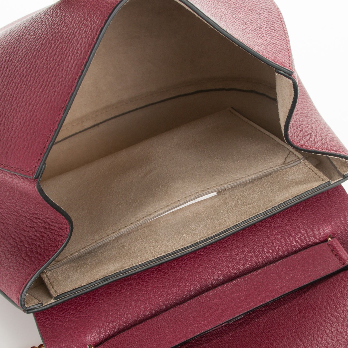 Grained Lambskin Drew Shoulder Bag Wine Purple