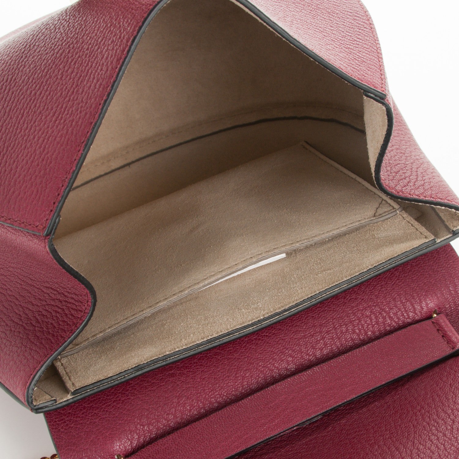 Chloe Grained Lambskin Drew Shoulder Bag Wine Purple 6 of 7