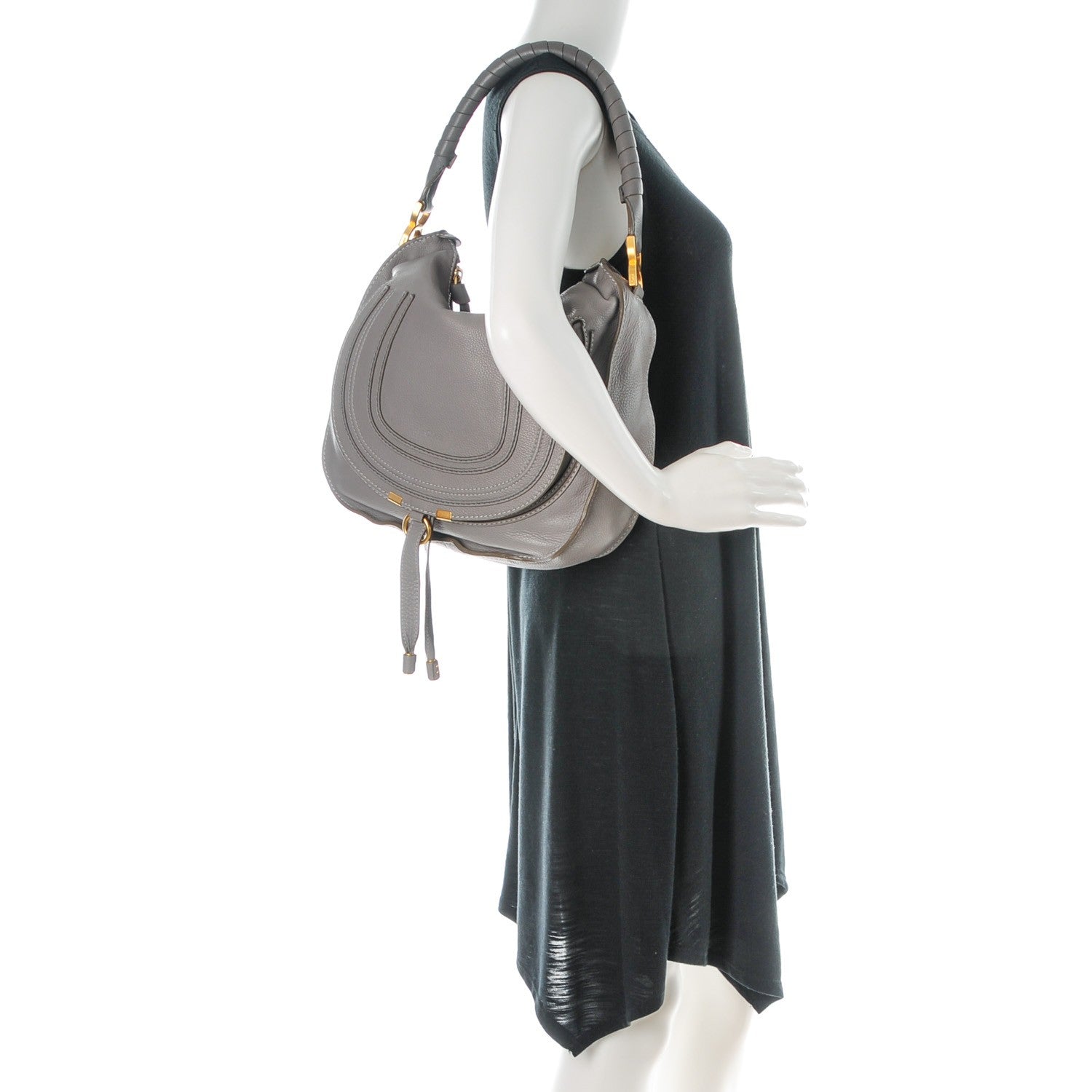 Chloe Calfskin Medium Marcie Hobo Cashmere Grey 2 of 8