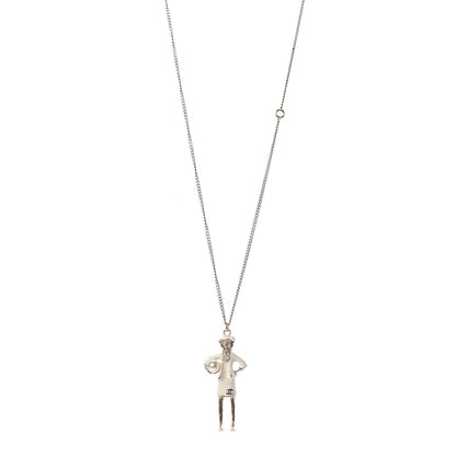 Chanel Enamel Pearl Coco CC Pendant Necklace Gold 1 of 6