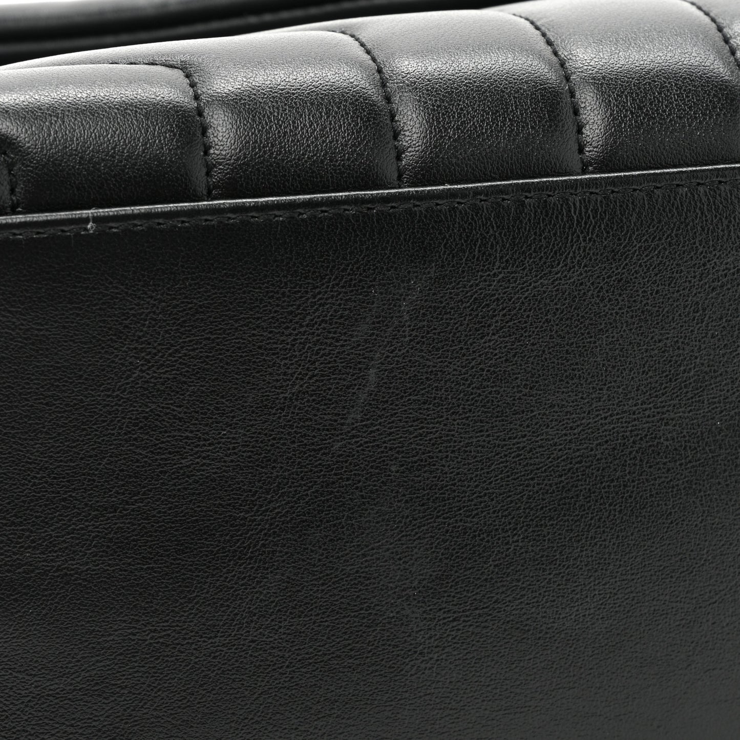 Calfskin Y Quilted Monogram Medium Loulou Chain Satchel Black