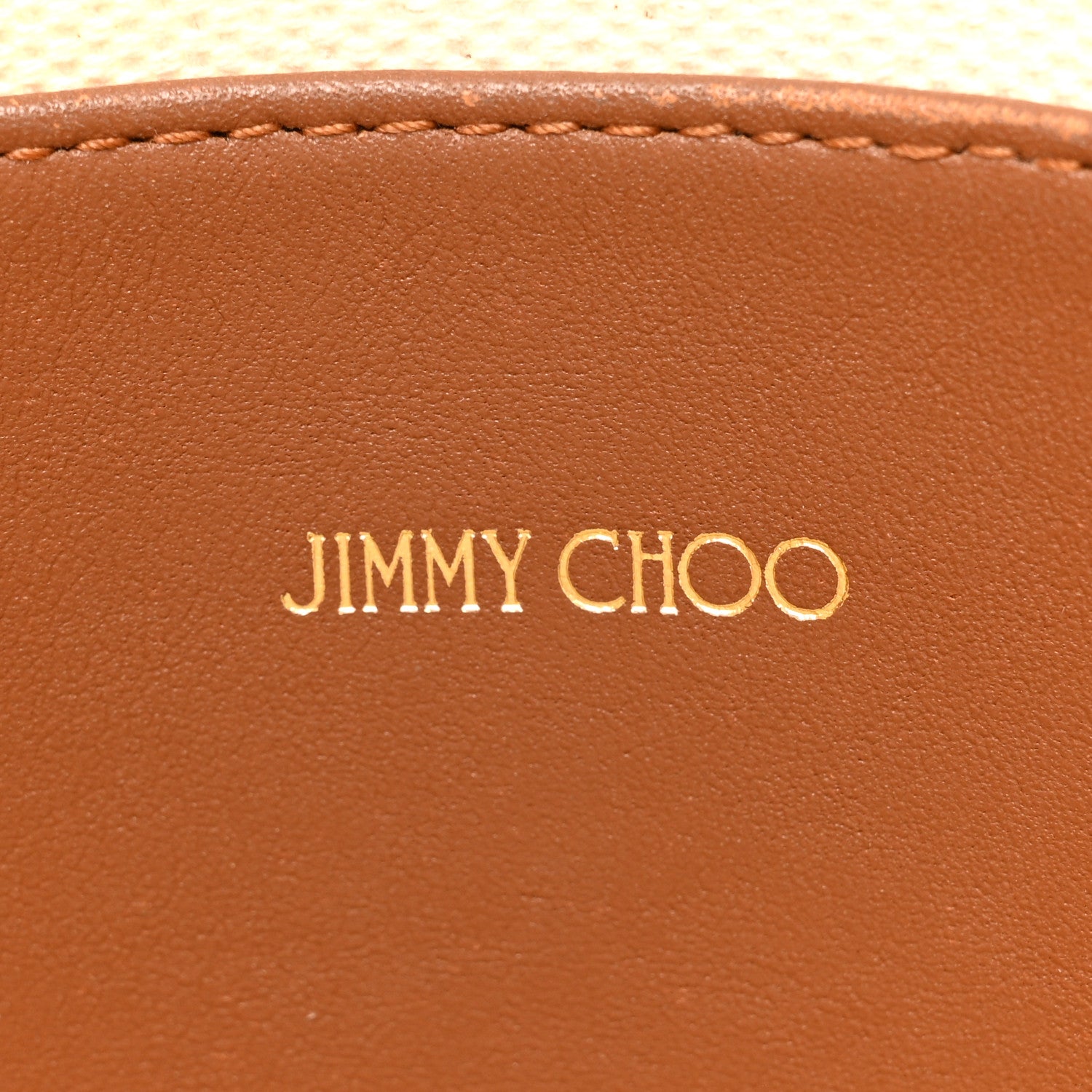 Jimmy Choo Canvas Logo Tote Natural Brown 6 of 11
