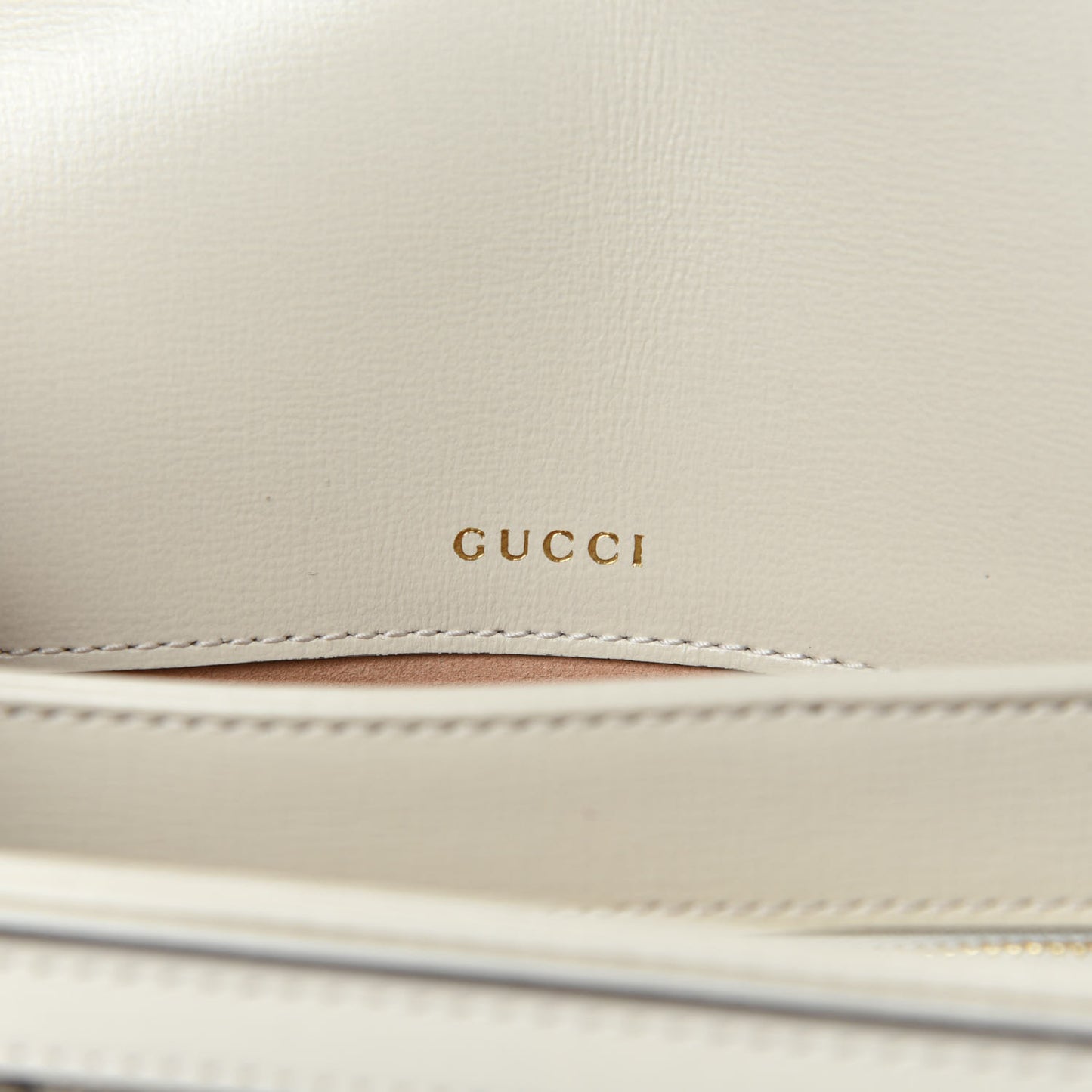 GG Supreme Monogram Horsebit 1955 Shoulder Bag Beige Mystic White