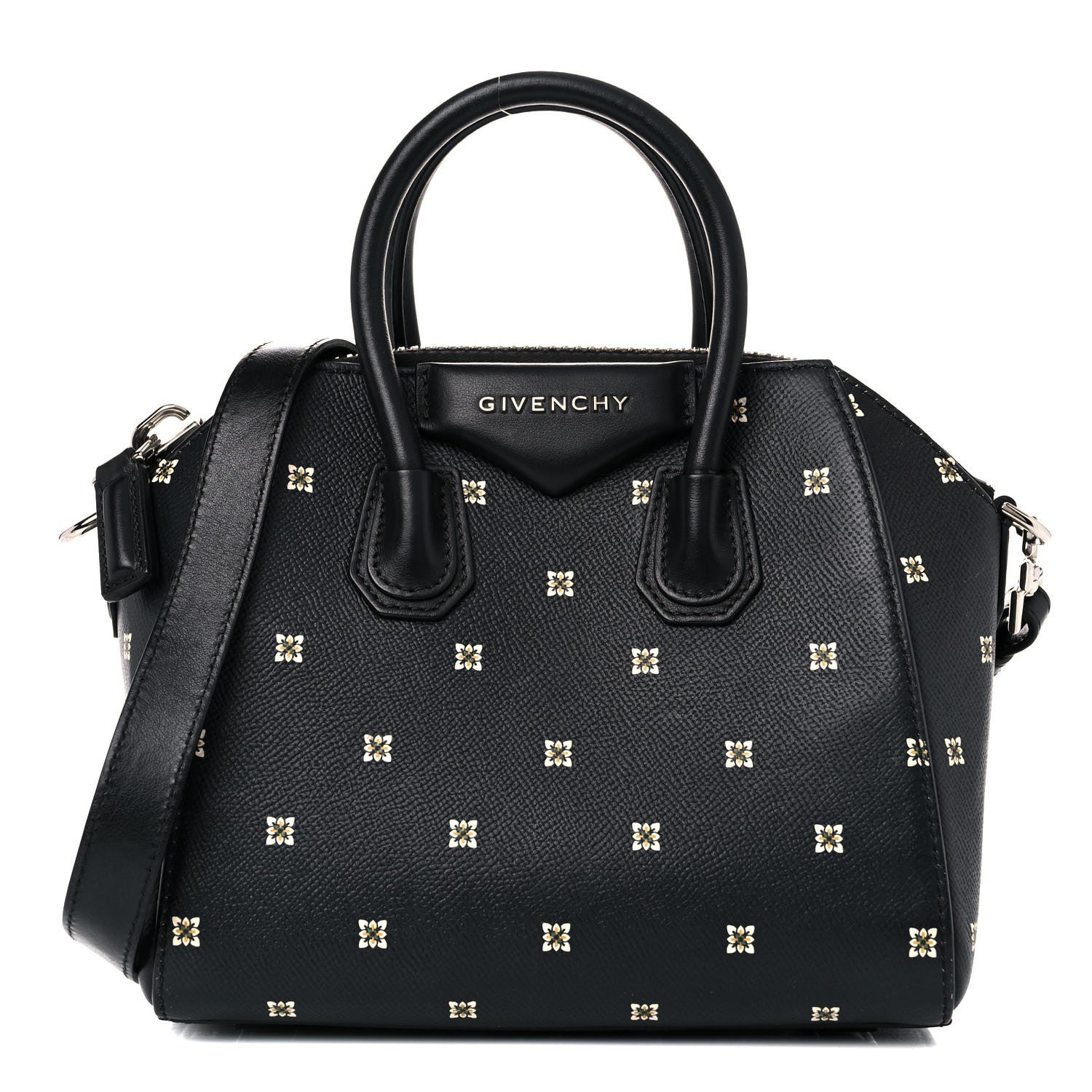 Givenchy Calfskin Mini Lilies Print Mini Antigona Black 1 of 11