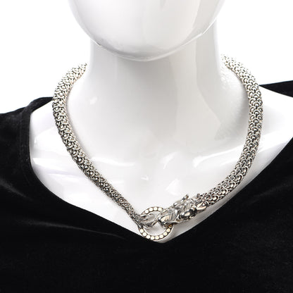 John Hardy Sterling Silver 18K Yellow Gold Naga Dragon Collar Necklace 3 of 5