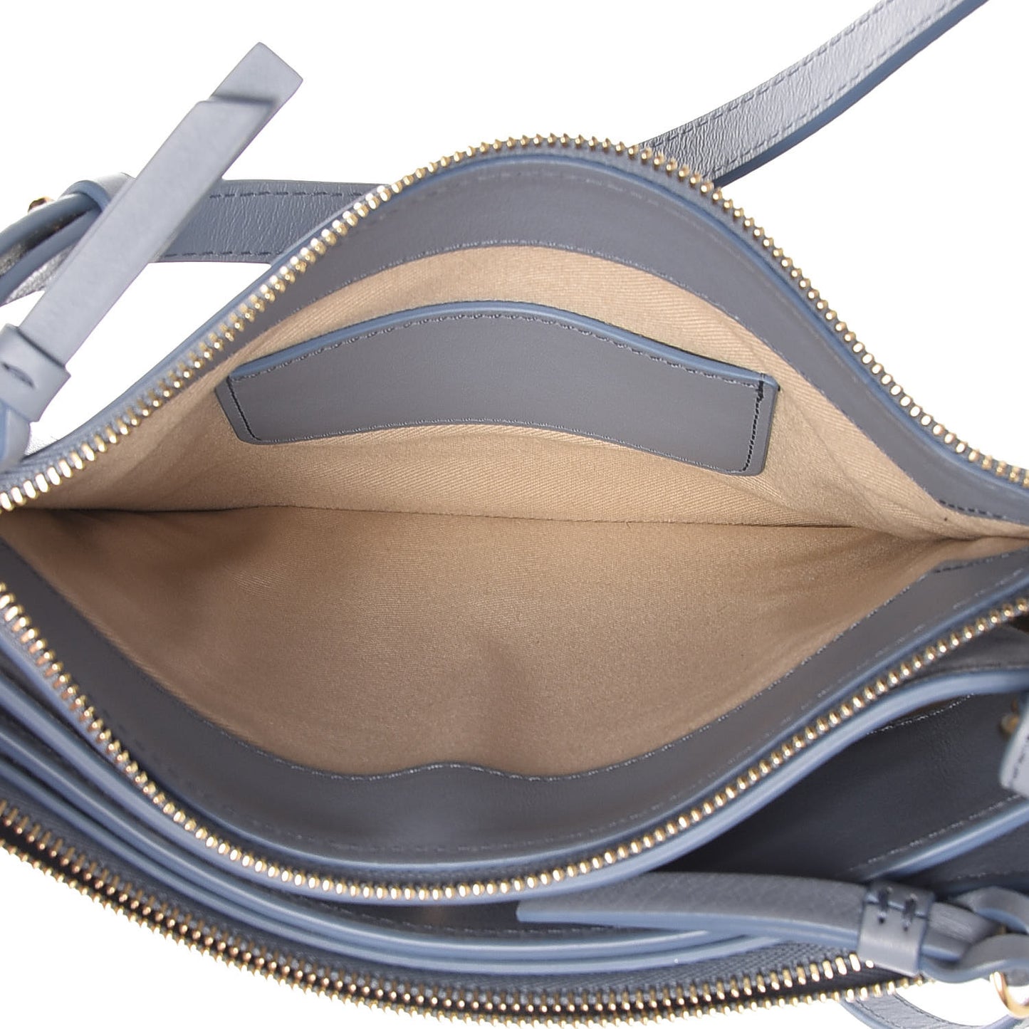 Calfskin Suede Mini Roy Bag Washed Blue