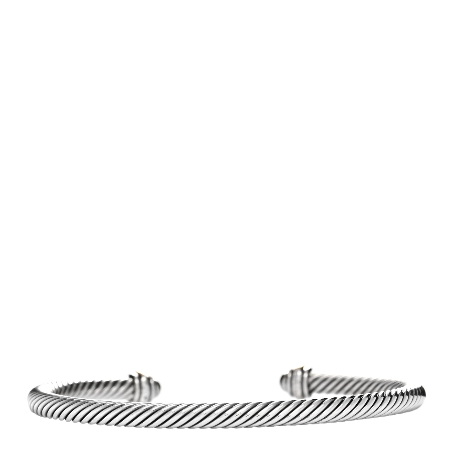 Sterling Silver 18K Yellow Gold 4mm Cable Classics Bracelet