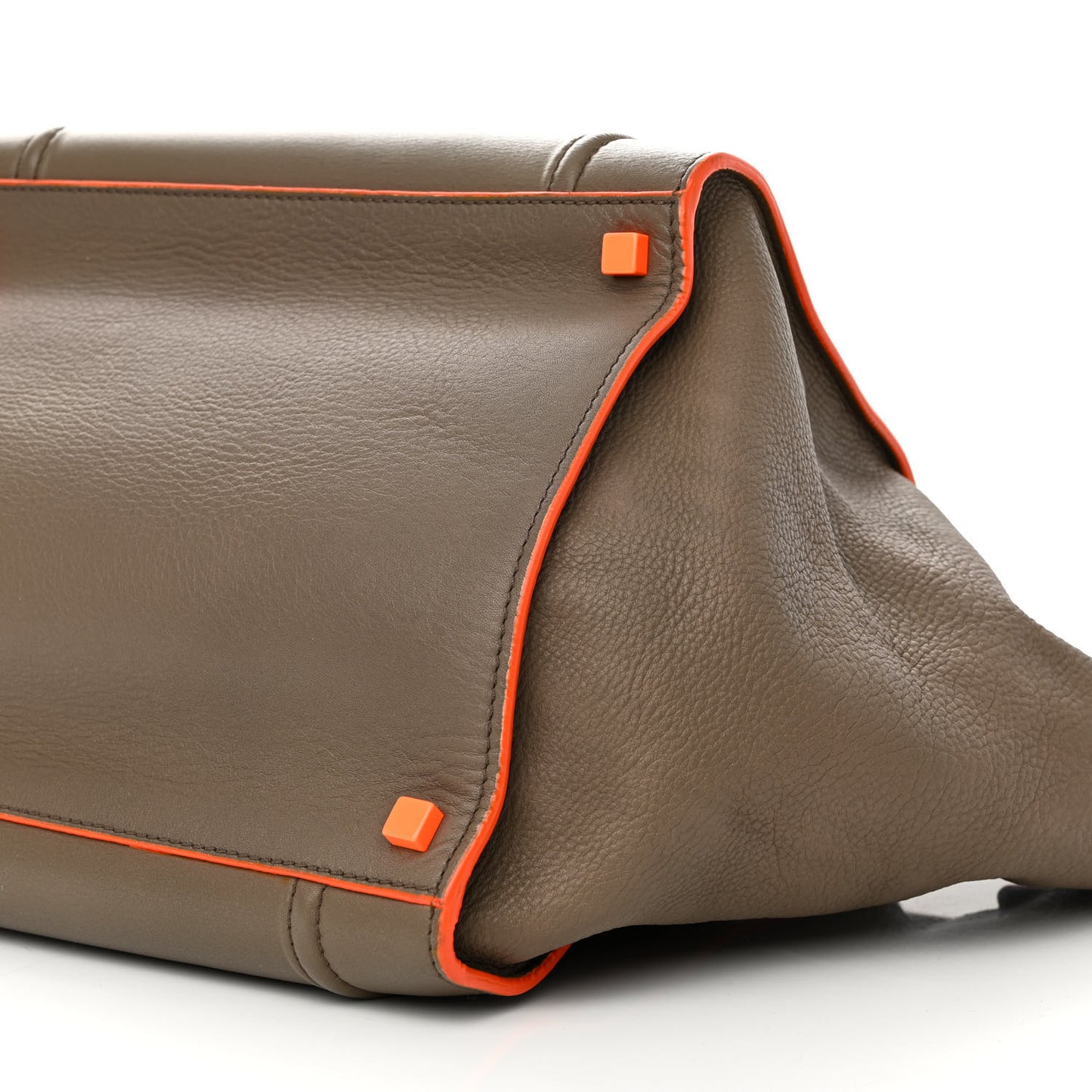 Supple Calfskin Medium Phantom Luggage Grey Orange