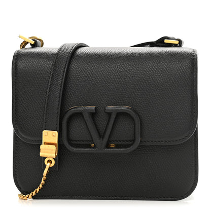 Valentino Garavani Grainy Calfskin Small VSling Shoulder Bag Black 1 of 9