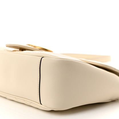 Gucci Calfskin Matelasse Small GG Marmont Shoulder Bag White 10 of 10
