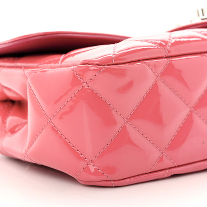 Chanel Patent Quilted Small Coco Shine Flap Pink 9 of 19
