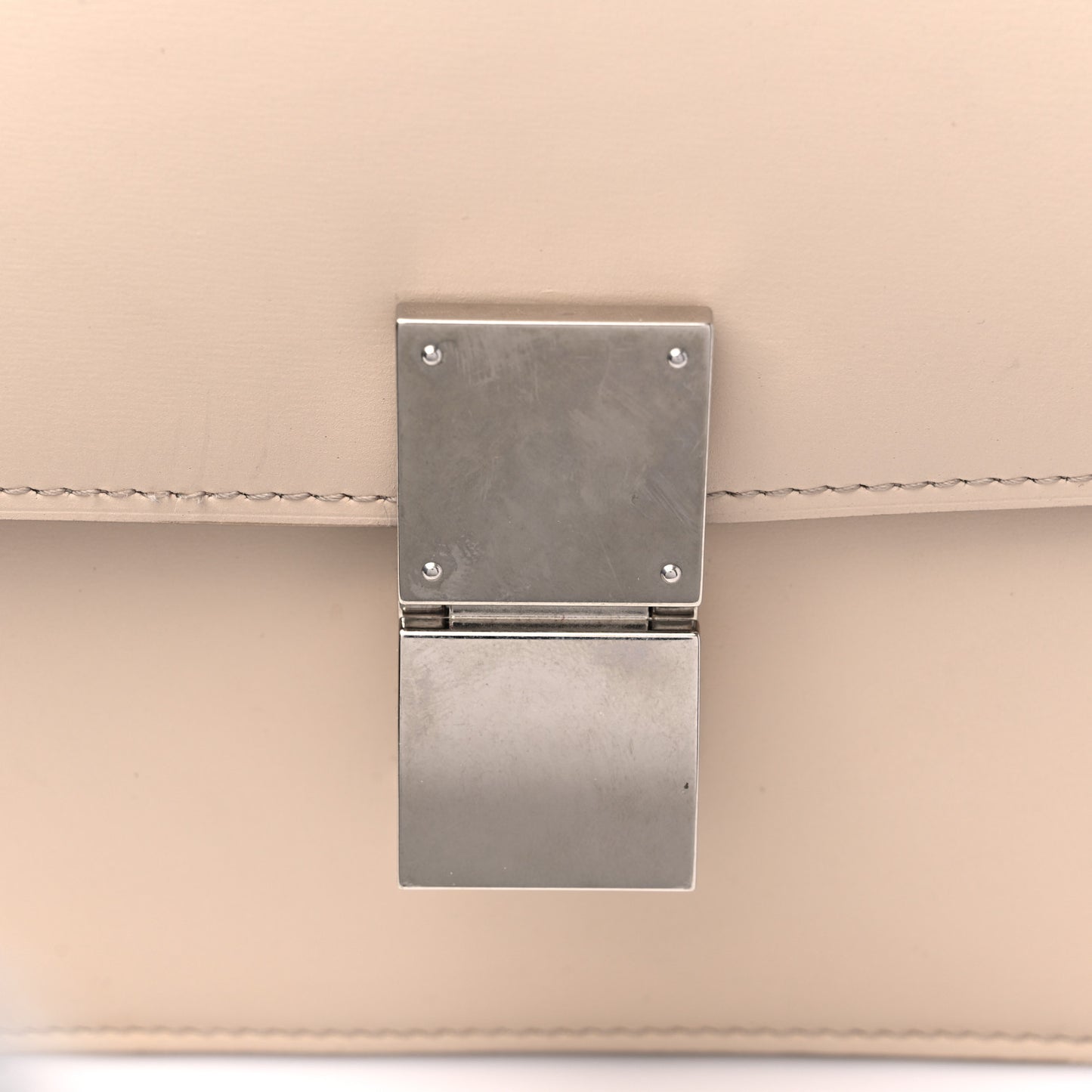 Smooth Calfskin Medium Classic Box Flap Bag White