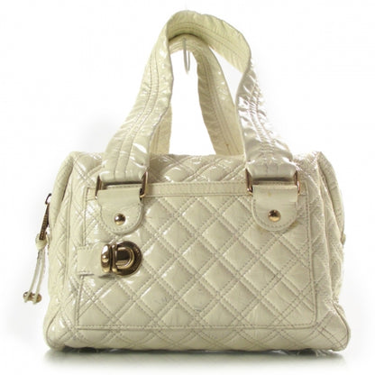 Marc Jacobs Patent Quilted Ursula Handbag Chalk 1 of 11