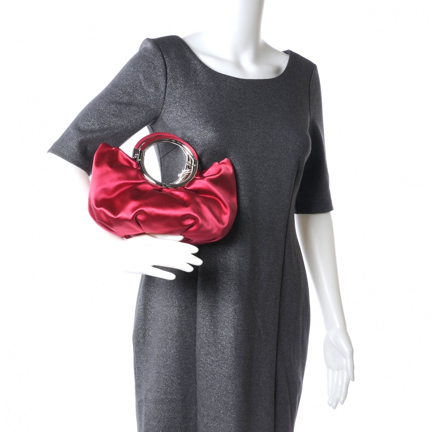 Christian Dior Satin Soft Babe Tote Fuchsia 2 of 8