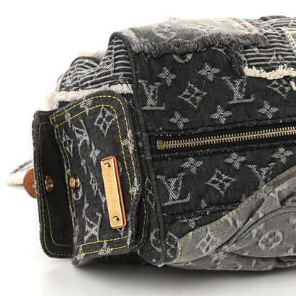 Louis Vuitton Denim Patchwork Speedy 30 Blue 6 of 7