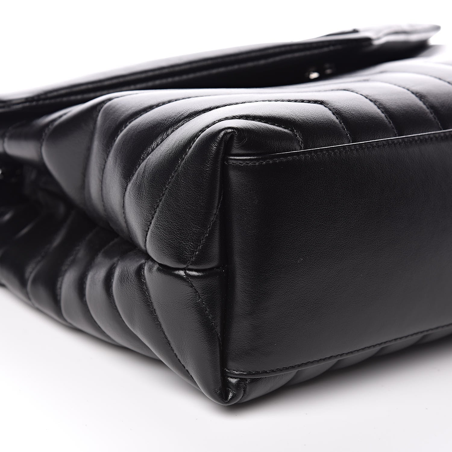 Saint Laurent Calfskin Y Quilted Monogram Medium Loulou Chain Satchel Black 9 of 12