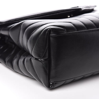 Saint Laurent Calfskin Y Quilted Monogram Medium Loulou Chain Satchel Black 9 of 12