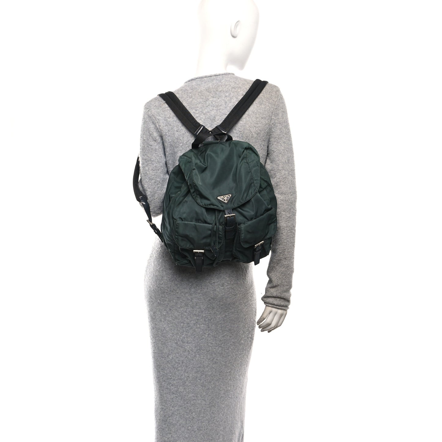 Nylon Vela Medium Backpack Green