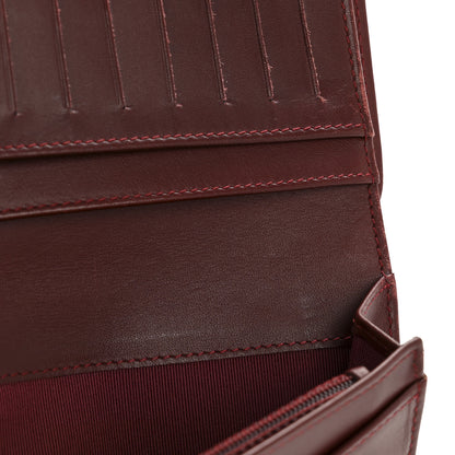 Chanel Caviar Quilted Yen Wallet Dark Red 9 of 12