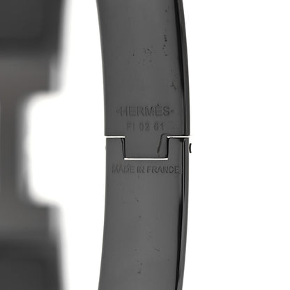 Hermes Matte Enamel Narrow Clic Clac HH Bracelet T6 So Black 5 of 8