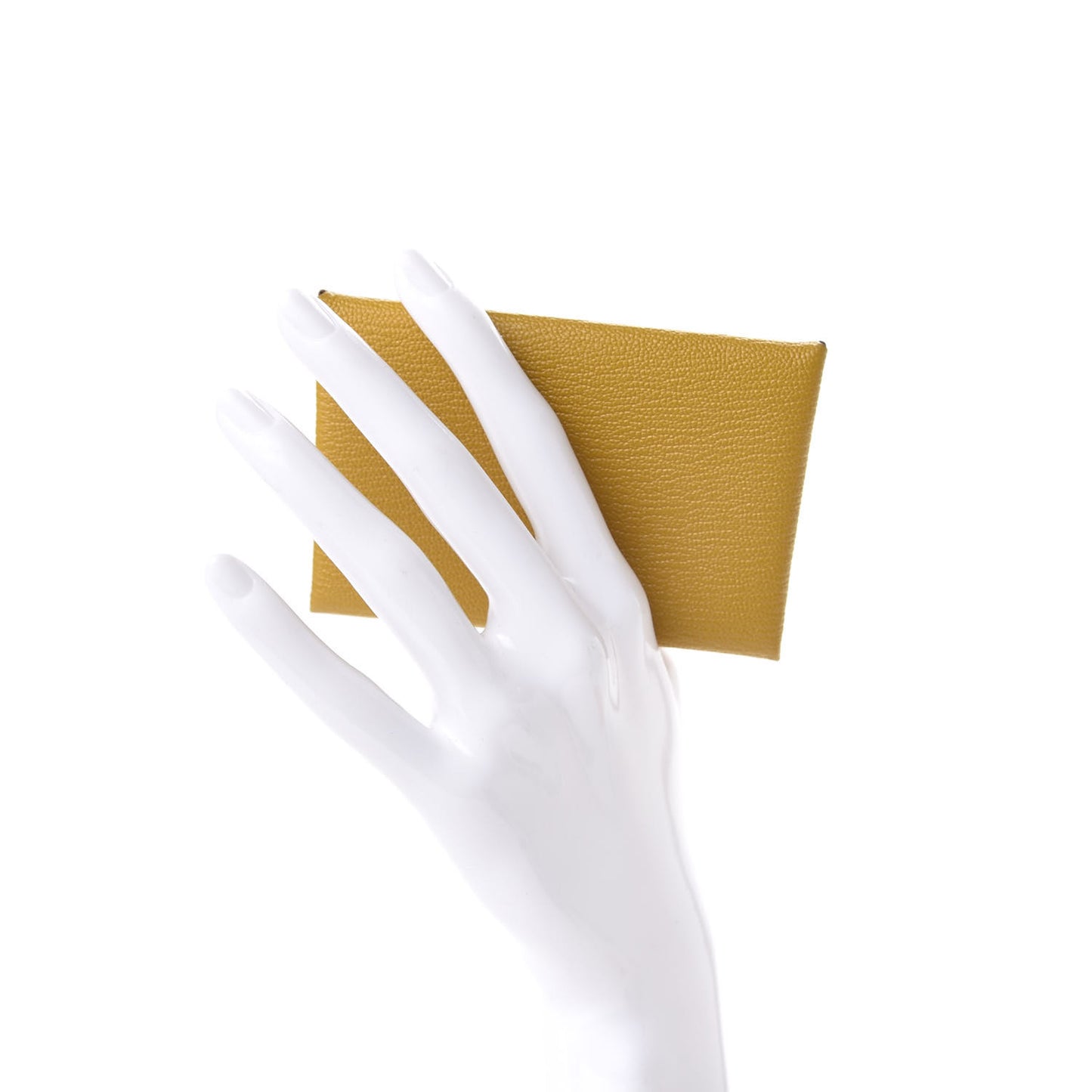 Chevre Mysore Calvi Card Case Jaune Ambre