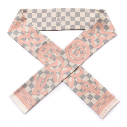 Louis Vuitton Silk Damier Azur Tahitienne Bandeau Rose Ballerine 1 of 3