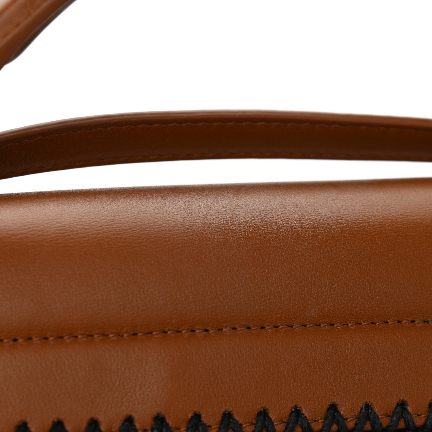 Salvatore Ferragamo Calfskin Stitched Medium Margot Top Handle Satchel New Vicuna 12 of 15