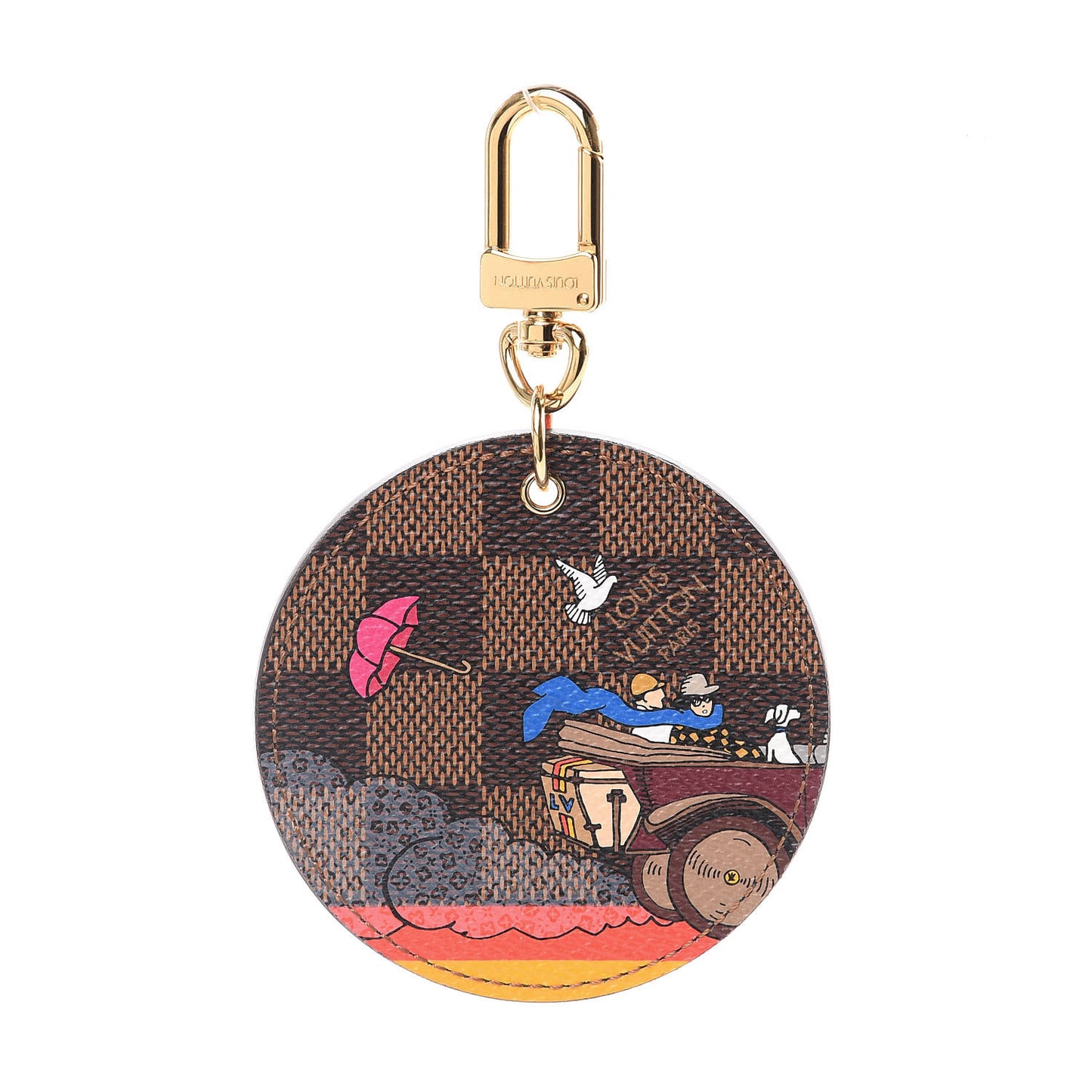 Damier Ebene 2015 Christmas Animation Bag Charm Key Ring