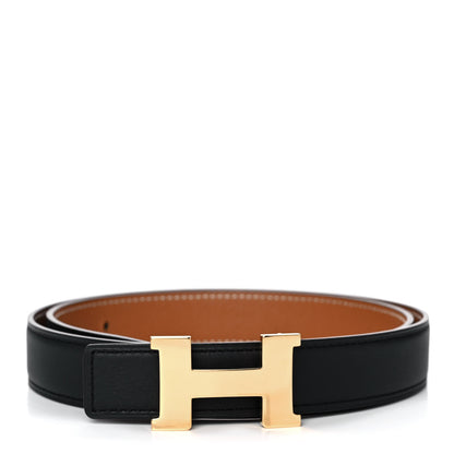 Hermes Swift Epsom 32mm Constance H Belt 75 Black Gold 1 of 9