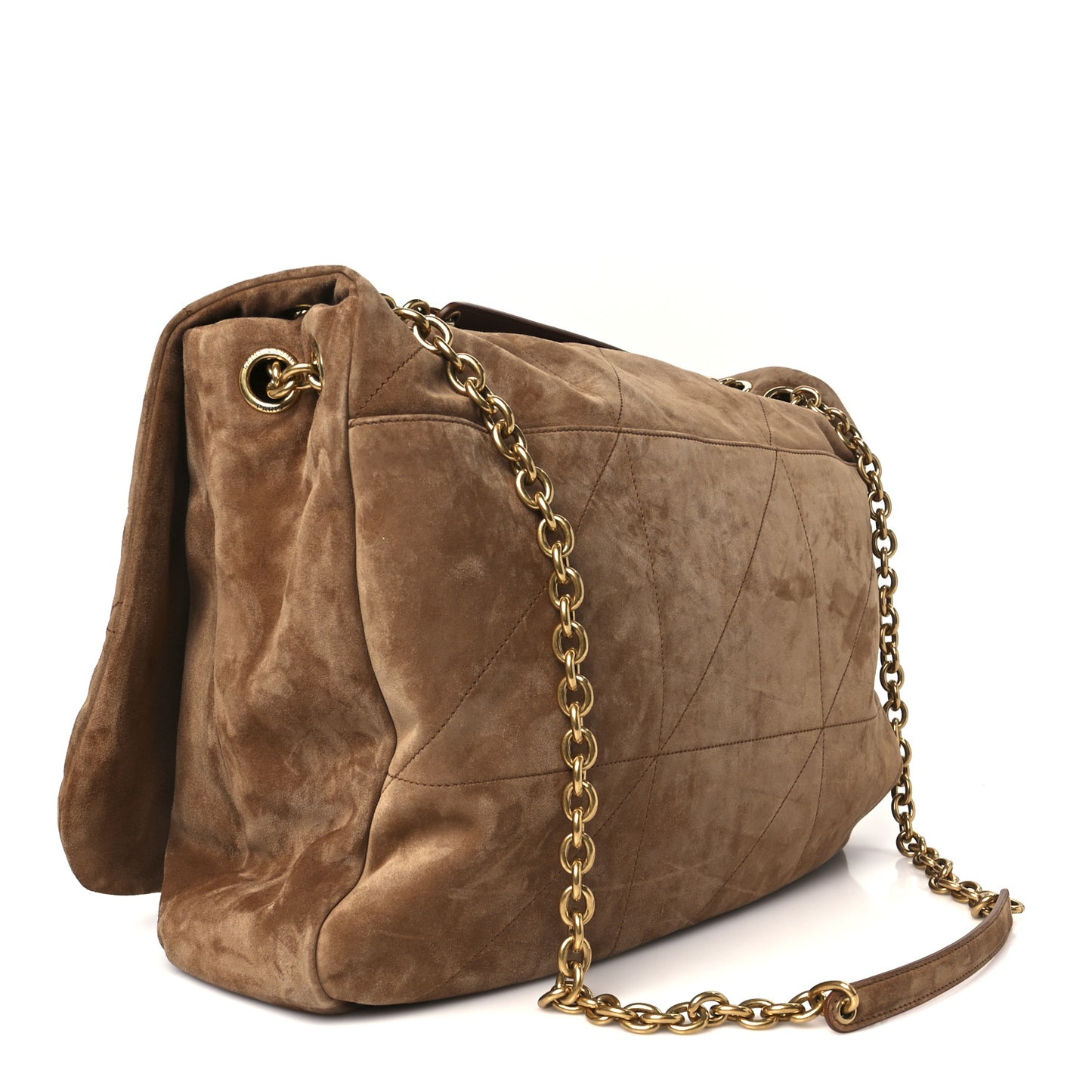 Suede Matelasse Monogram Large Jamie 4.3 Snuff