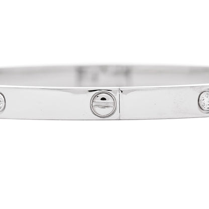 Cartier 18K White Gold 6 Diamond Small LOVE Bracelet 15 4 of 8