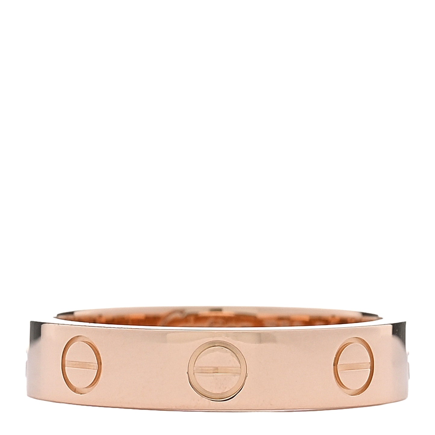 18K Pink Gold Diamond 4mm LOVE Wedding Band Ring 51 5.75