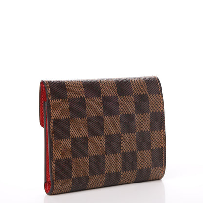 Louis Vuitton Damier Ebene Victorine Wallet Red 3 of 7