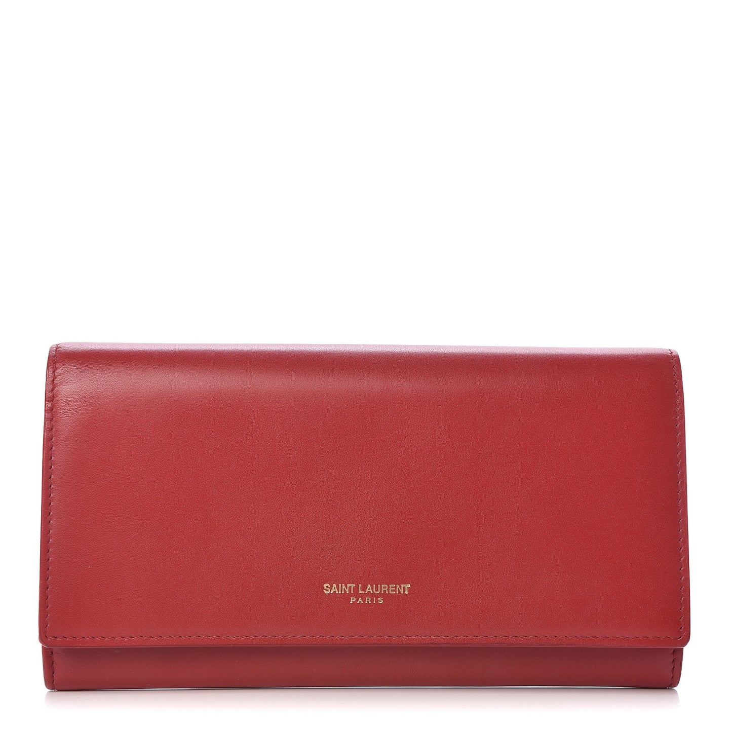 Calfskin Classic Large Marquage Flap Wallet Red