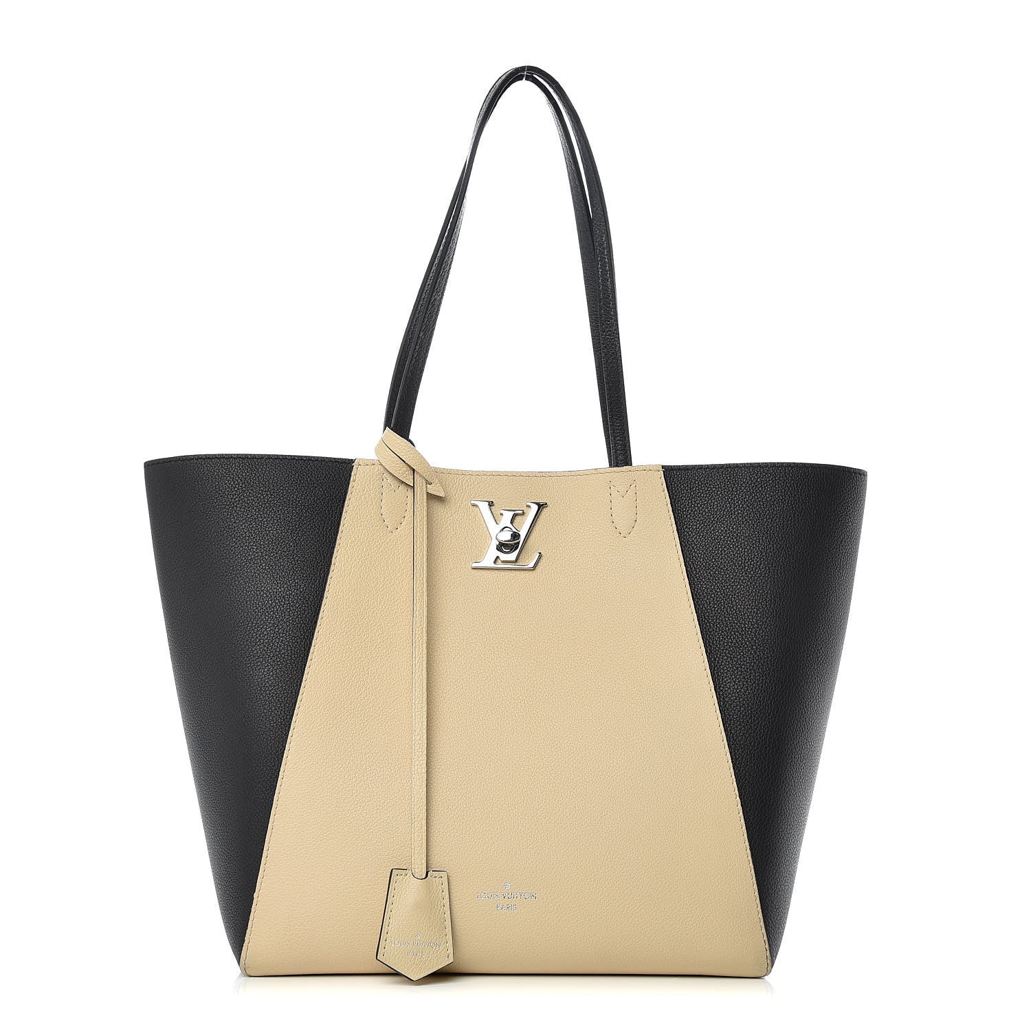Louis Vuitton Calfskin Lockme Cabas Vanille Black 1 of 11