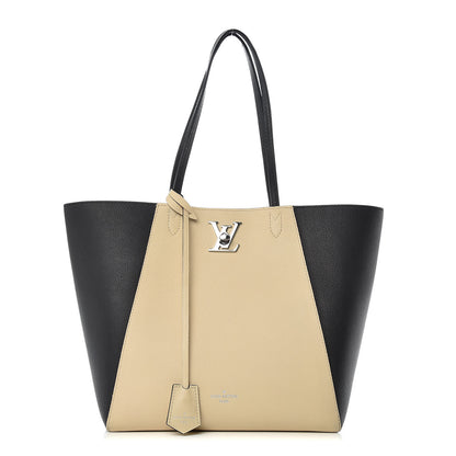 Louis Vuitton Calfskin Lockme Cabas Vanille Black 1 of 11