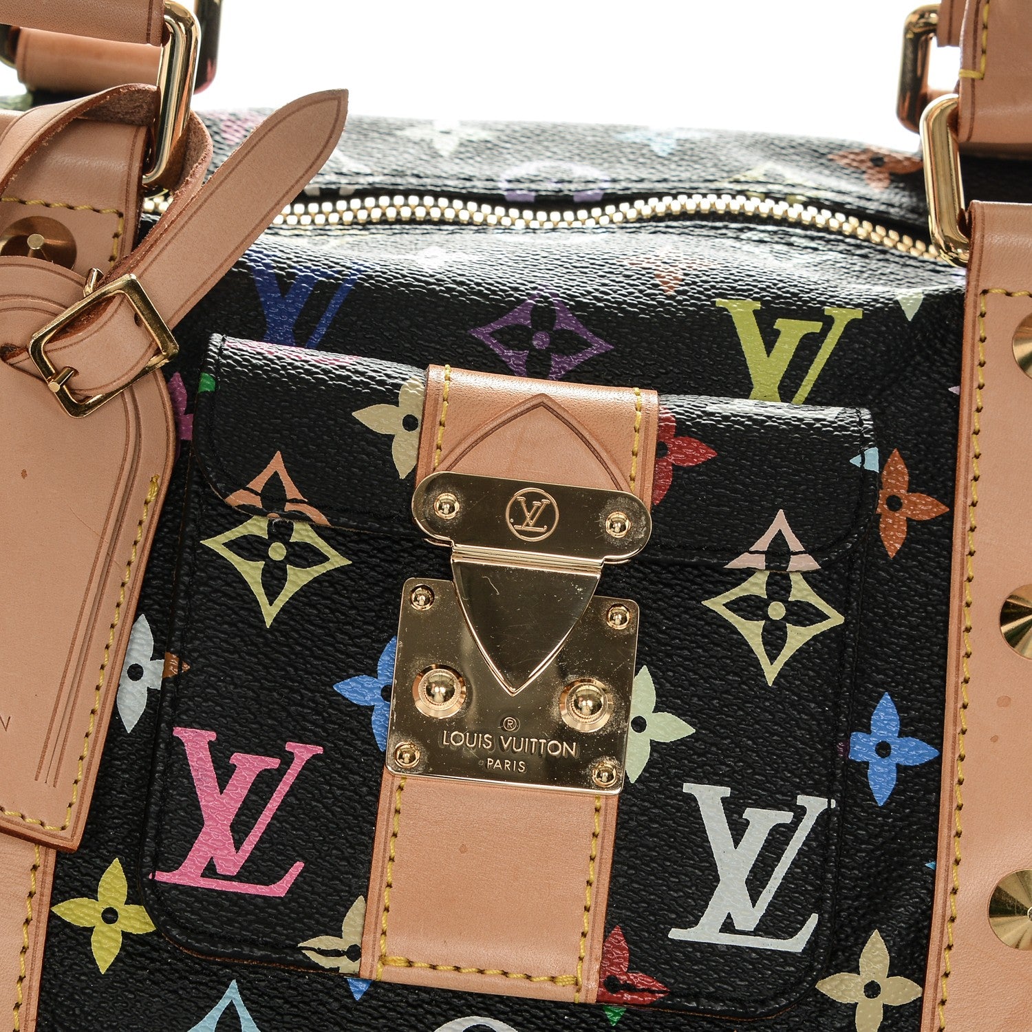 Louis Vuitton Monogram Multicolor Keepall 45 Black 7 of 7