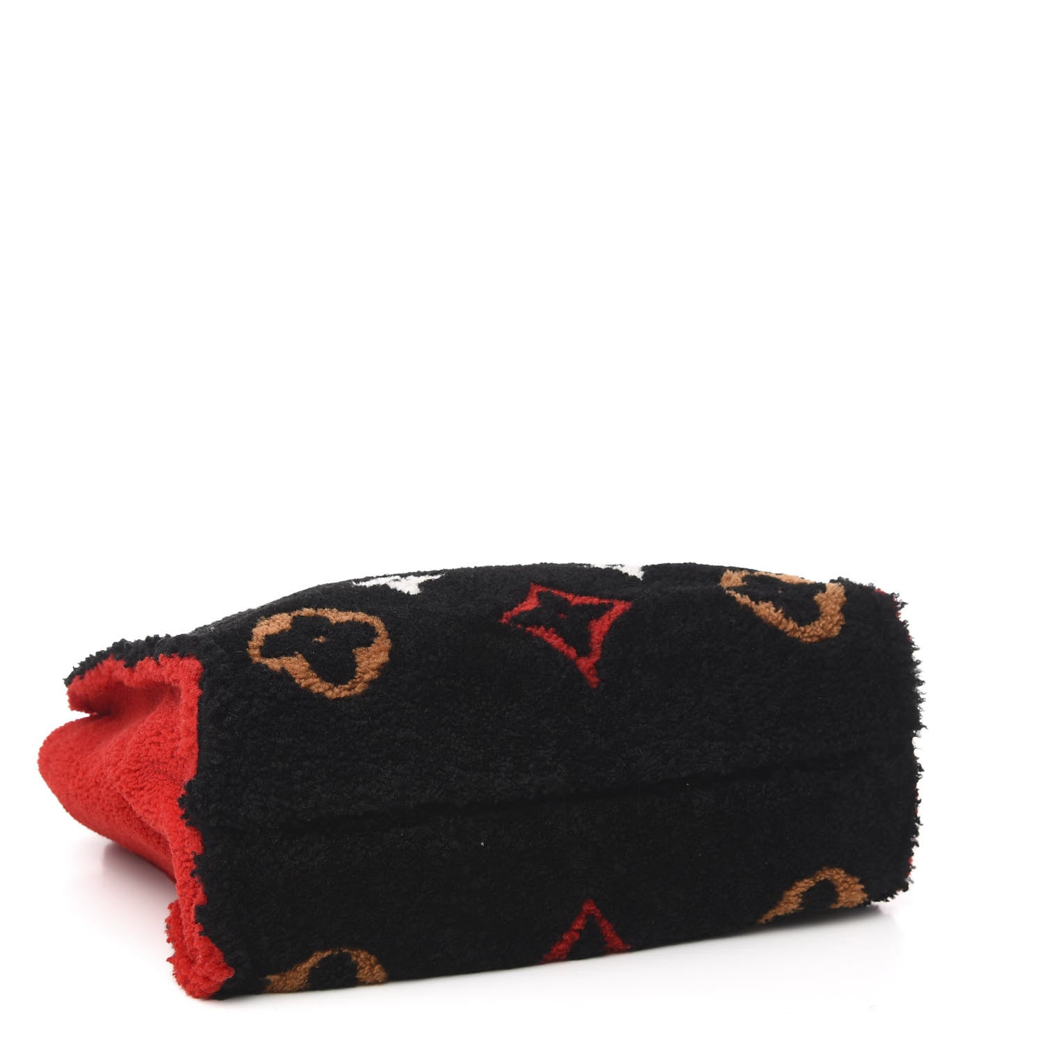 Louis Vuitton Shearling Monogram Giant Teddy Onthego GM Black Red 5 of 11