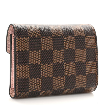 Louis Vuitton Damier Ebene Victorine Wallet Rose Ballerine 3 of 11