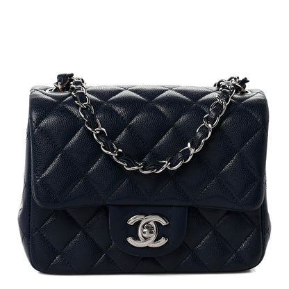 Chanel Caviar Quilted Mini Square Flap Navy 1 of 10