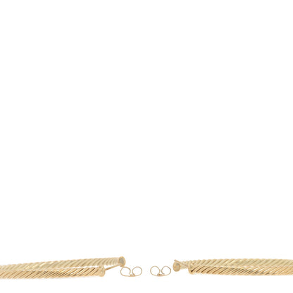 David Yurman 18K Yellow Gold Large Cablespira Hoop Earrings 3 of 5