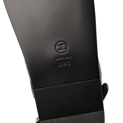 Chanel Grained Calfskin Velcro Dad Sandals 39.5 Black 8 of 10