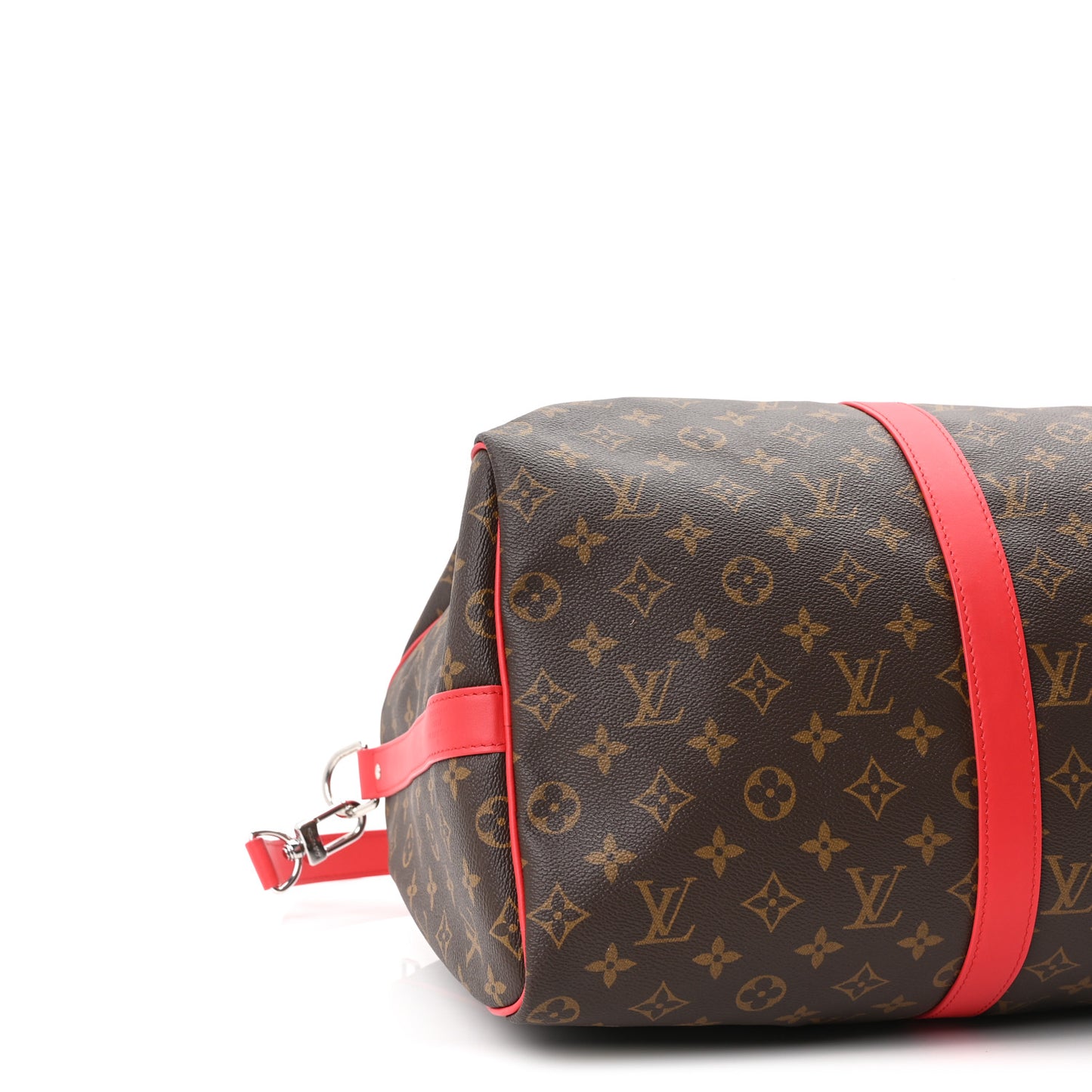 Calfskin Monogram Keepall Bandouliere 50 Coquelicot
