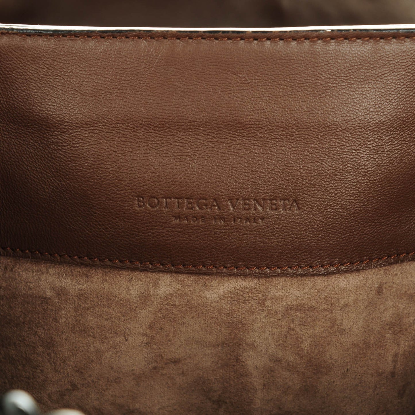 Nappa Intrecciato Karung Glass Tote Brown