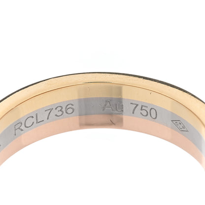 Cartier 18K Pink White Yellow Gold 4.8mm Vendome Louis Cartier Wedding Band Ring 54 6.75 5 of 5