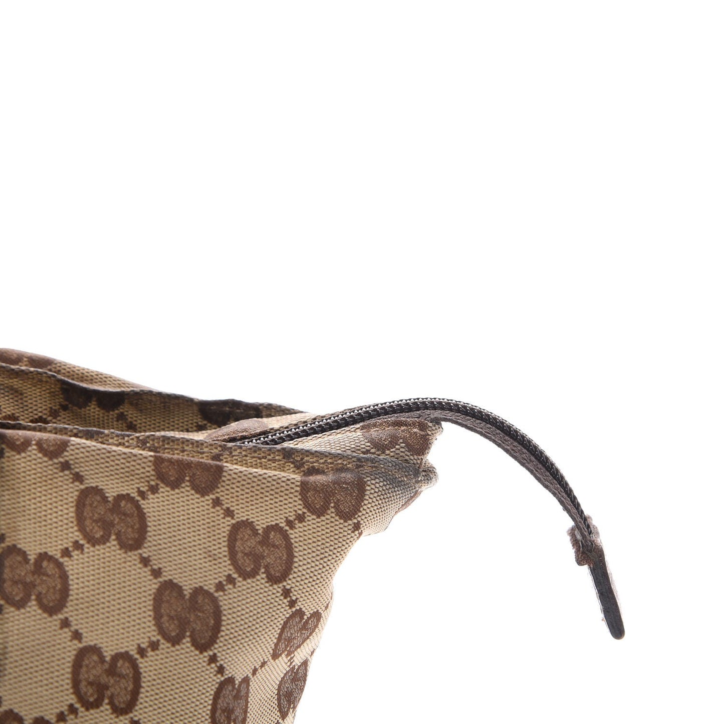 GG Monogram Small Web Handle Bucket Tote Dark Brown