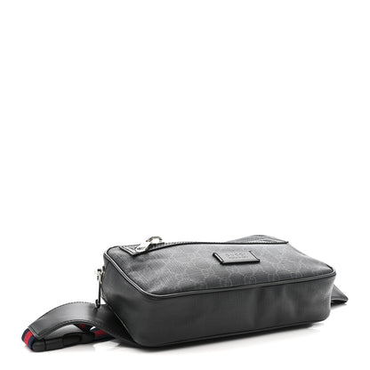 Gucci Soft GG Supreme Monogram Web Belt Bag Black Grey 4 of 10