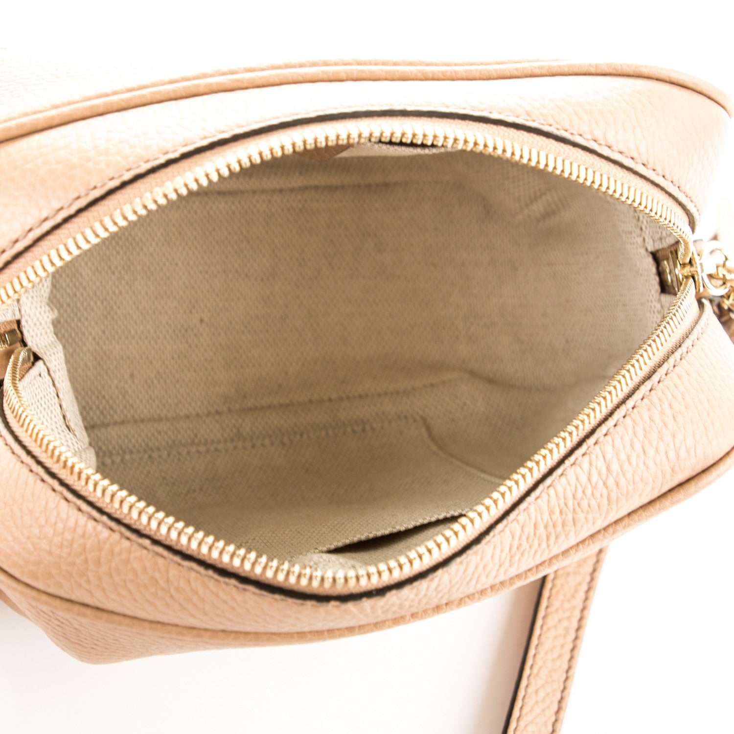 Gucci Pebbled Calfskin Small Soho Disco Bag Rose Beige 5 of 7