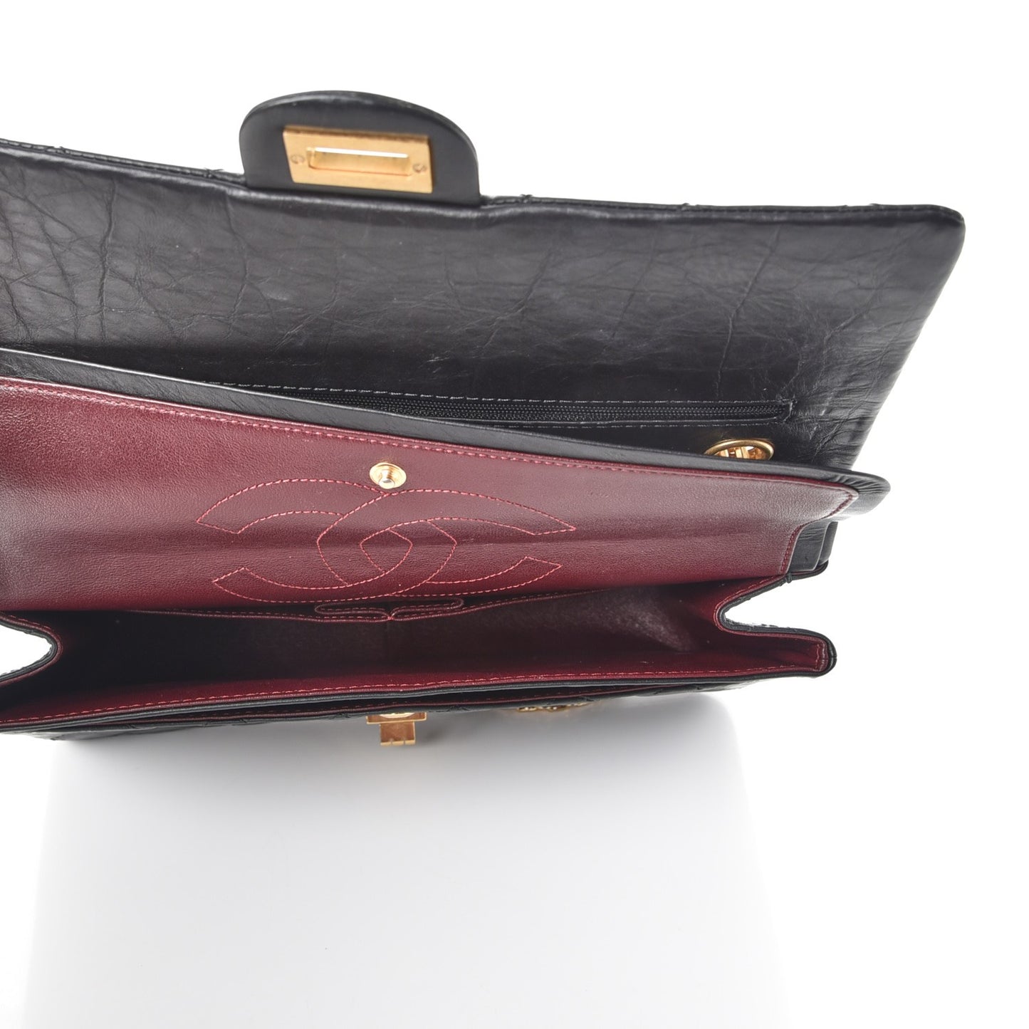 Aged Calfskin Quilted 2.55 Reissue 226 Flap Black