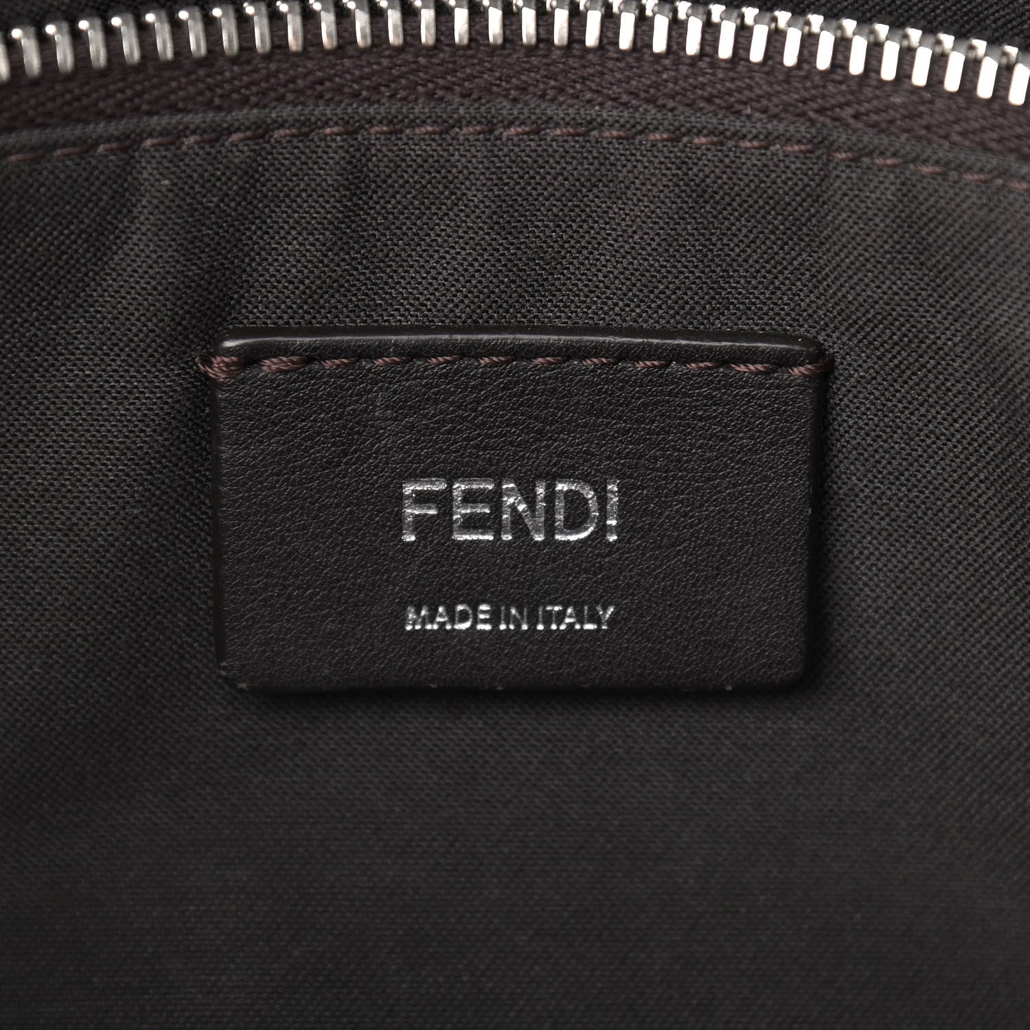 Fendi Vitello Dolce Bi-Color FF 1974 Embossed Medium By The Way Boston Bag Maya Black 5 of 10